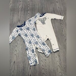 Touched By Nature Boys Nature Organic Cotton Elephant Coveralls Size 0-3 Months